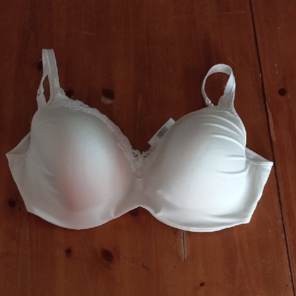 Elegant Off White Lace Trim Playtex Bra 42DDD